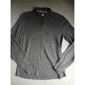 Omni Wool Shirt XL Base Layer 1/4 Zip Grey Outdoor Hiking Mens